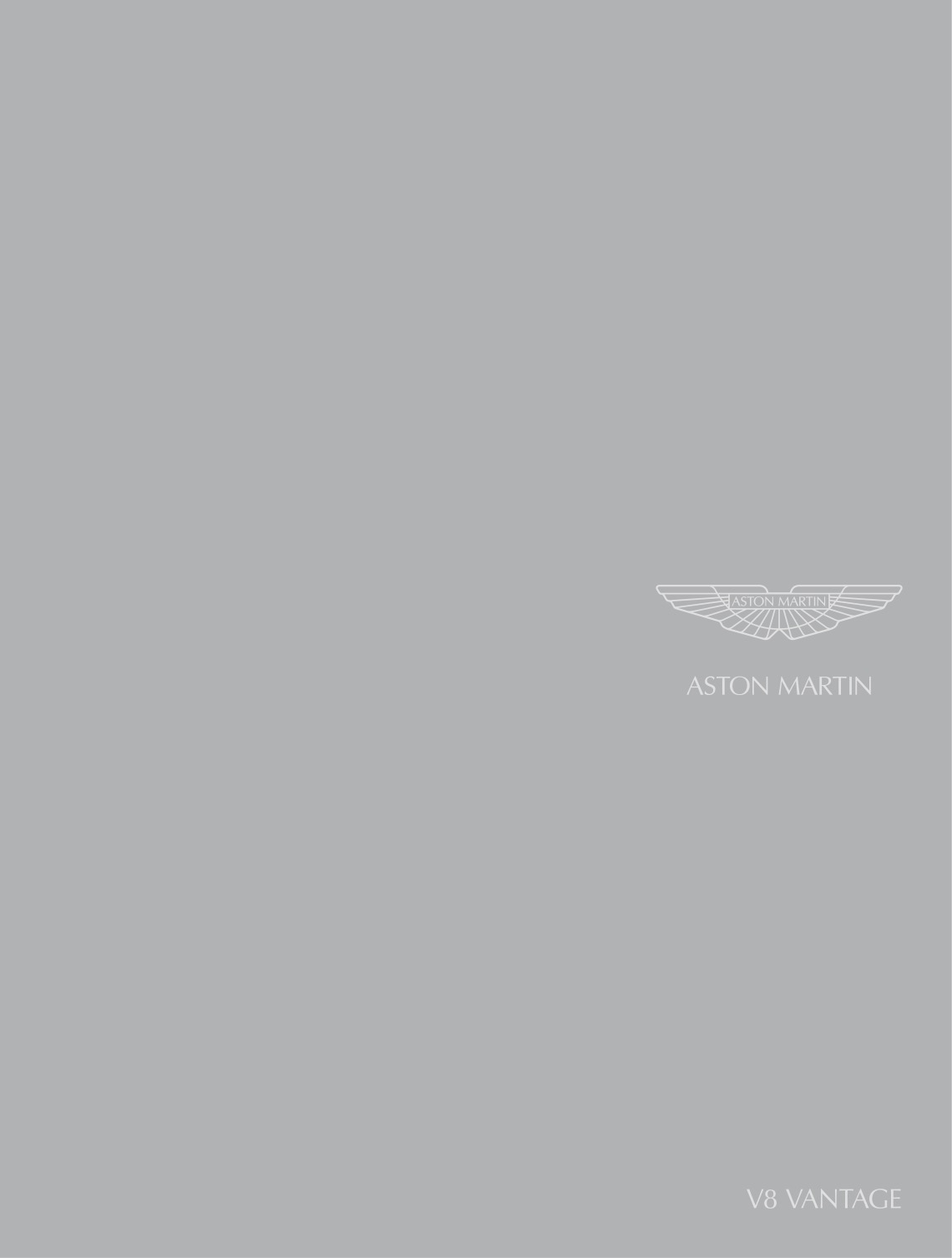 Aston Martin Vantage V8 Brochure